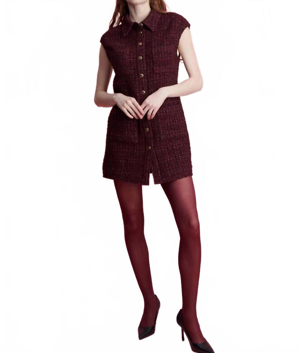 NEW SHUG gaelle mini dress in burgundy